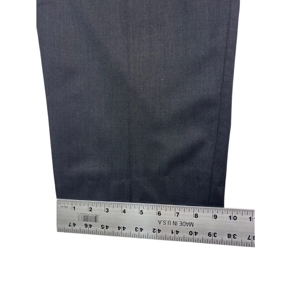 Pronto Uomo 58R 54x30 Charcoal 2pc Pant Suit 100% Wool Executive Fit Flat Front